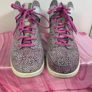 Nike Dunk High Skinny Print Wedge Zoom Women's 8.5